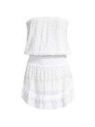 Sallie Embroidered Cotton Coverup Dress - White by Ramy Brook — view 4