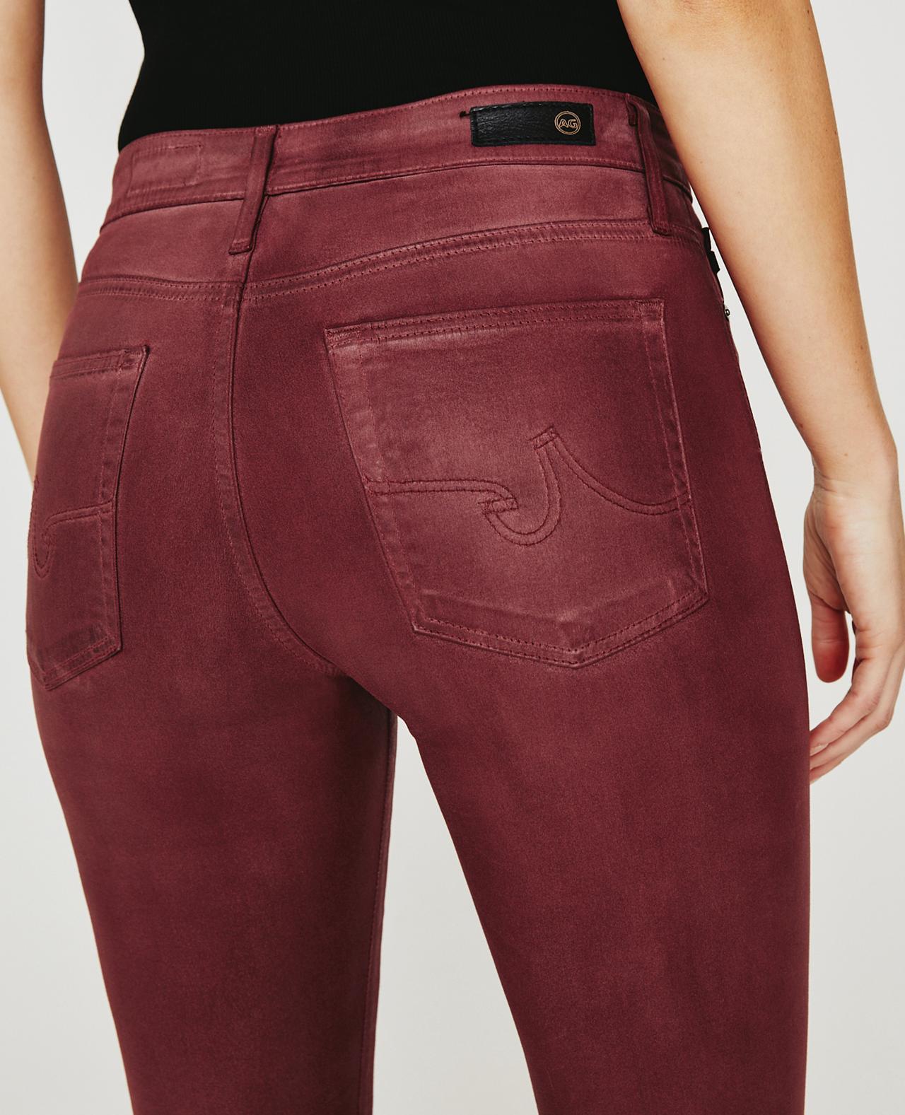 Farrah Skinny Ankle - Dark Sangria Leatherette by Adriano Goldschmied AG — view 3
