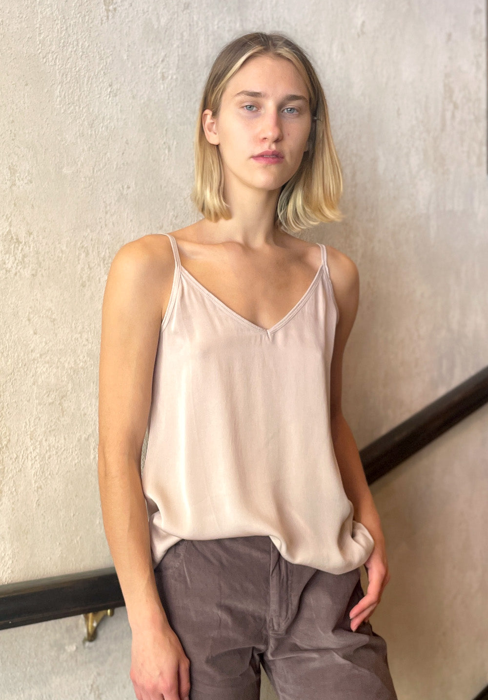 Silk Tank - Sand by Private 0204 — alternate view