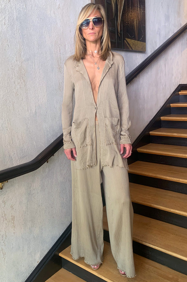 Long Blazer - Beige by Transit Par-Such — alternate view