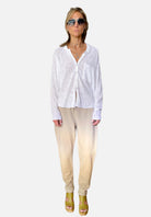 Slim Fit Shot Cotton Pants - Sand by Transit Par-Such | 25 South Boutiques