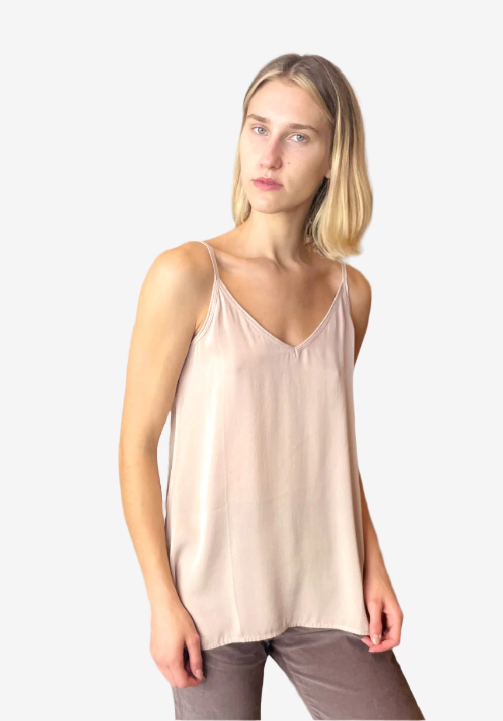 Silk Tank - Sand by Private 0204 | 25 South Boutiques
