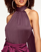 Lori High Neck Top - Sangria by Ramy Brook — alternate view