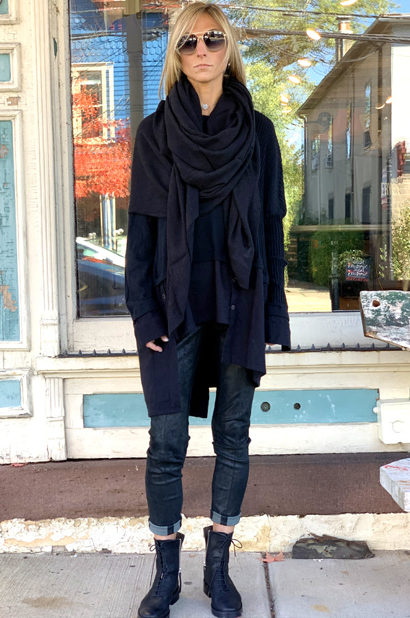 Raffe Scarf - Black by Studio B3 — alternate view