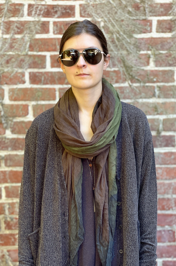 Giulia Scarf - Marrone / Verde by Otto Tredici | 25 South Boutiques