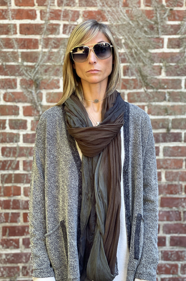 Giulia Scarf - Ciocco / Grigio by Otto Tredici | 25 South Boutiques