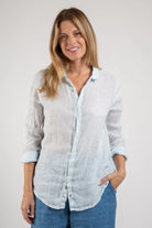 Romy Linen Shirt - Seafoam by CP Shades | 25 South Boutiques