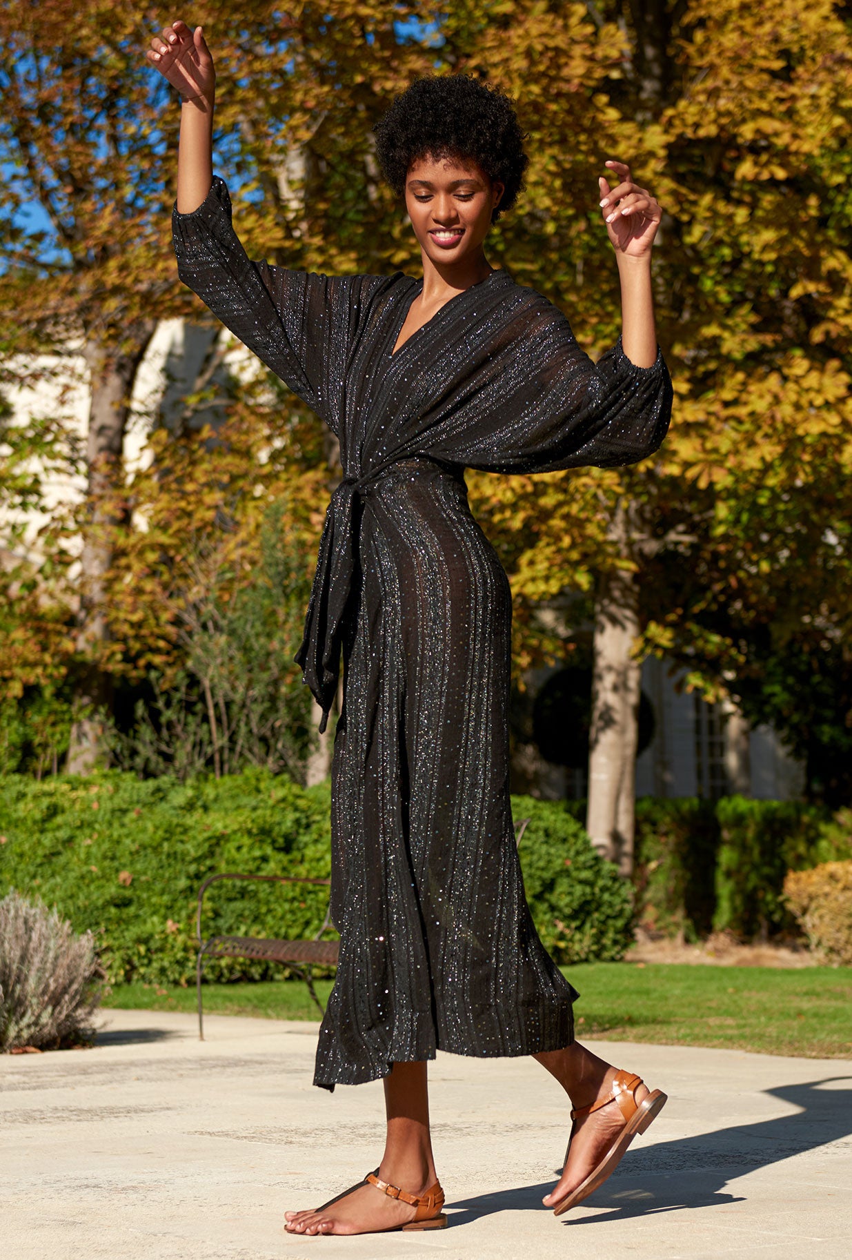 Semiramis Kimono - Black by Mes Demoiselles — alternate view