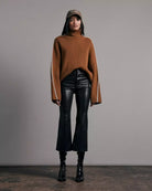 Casey Coated High Rise Ankle Flare - Black Leatherette by Rag & Bone | 25 South Boutiques