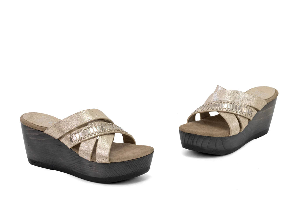 Shay Wedge - White Gold Sheen by Calleen Cordero — view 4