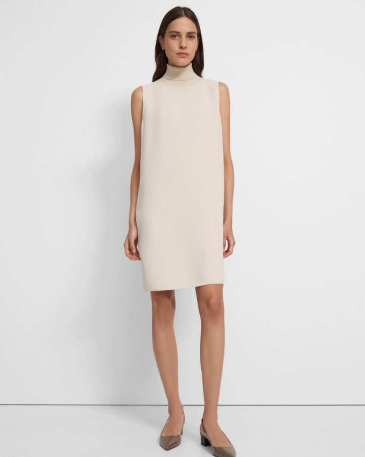 Roll Neck Dress - Golden Wheat by Theory | 25 South Boutiques
