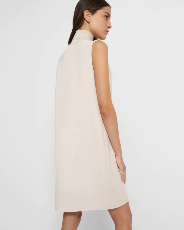 Roll Neck Dress - Golden Wheat by Theory — view 4
