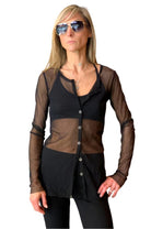 Emery Sheer Cardigan - Black by Studio B3 | 25 South Boutiques