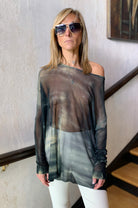 Sheer Top - Black Tie Dye by Viviana Uchitel | 25 South Boutiques