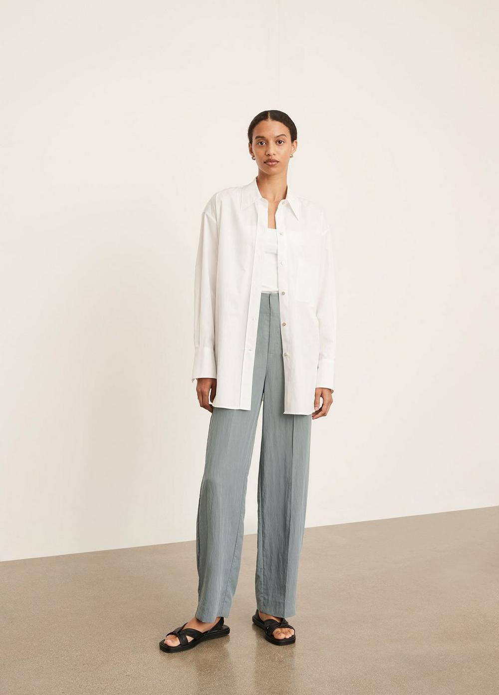Oversized Shirt - Optic White by Vince — view 3