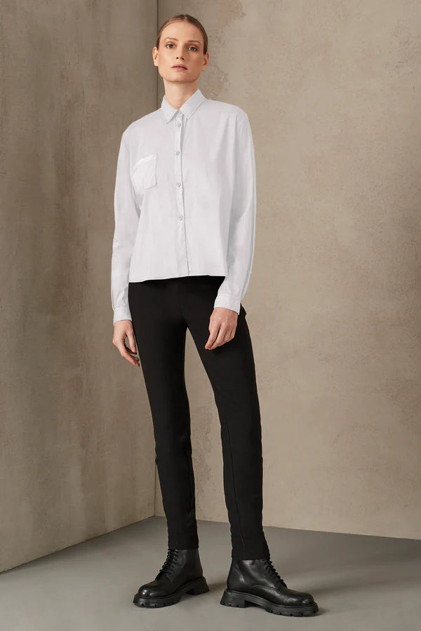 Stretch Cotton Oversize Shirt - White by Transit Par-Such — view 4