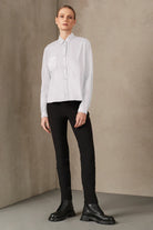 Stretch Cotton Oversize Shirt - White by Transit Par-Such — view 4