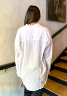 Oversized Button Down Shirt - White by Private 0204 — view 3