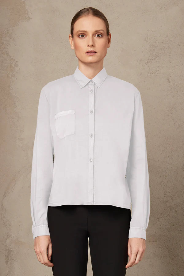 Stretch Cotton Oversize Shirt - White by Transit Par-Such | 25 South Boutiques