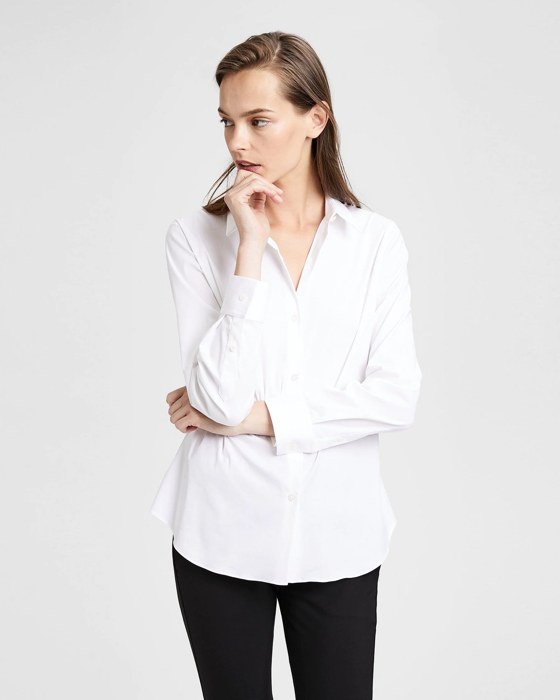 Classic Shirt - White by Theory | 25 South Boutiques