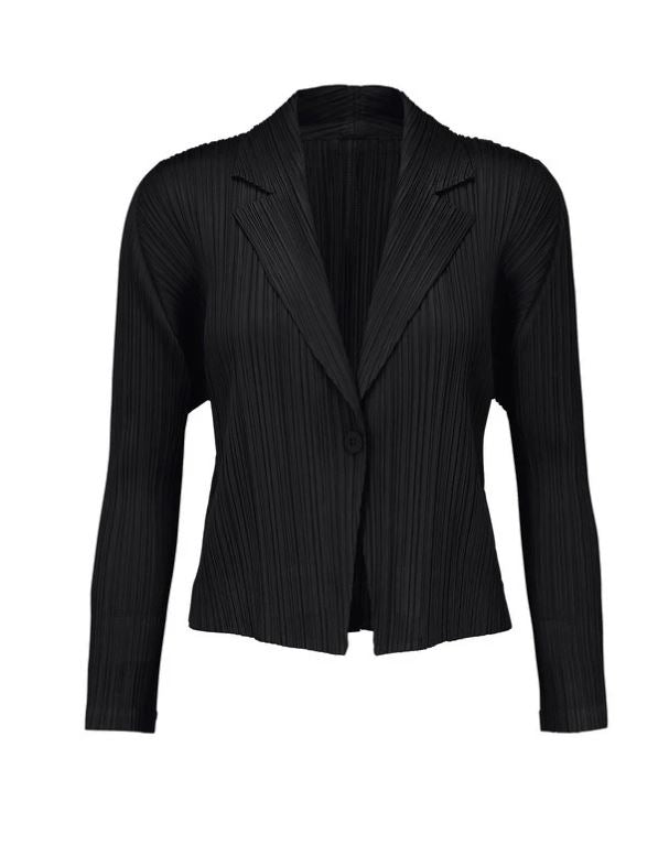 Short Pleats Jacket - Black by Issey Miyake — view 3