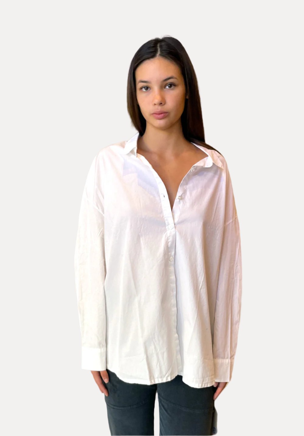 Oversized Shirt - White by Private 0204 | 25 South Boutiques