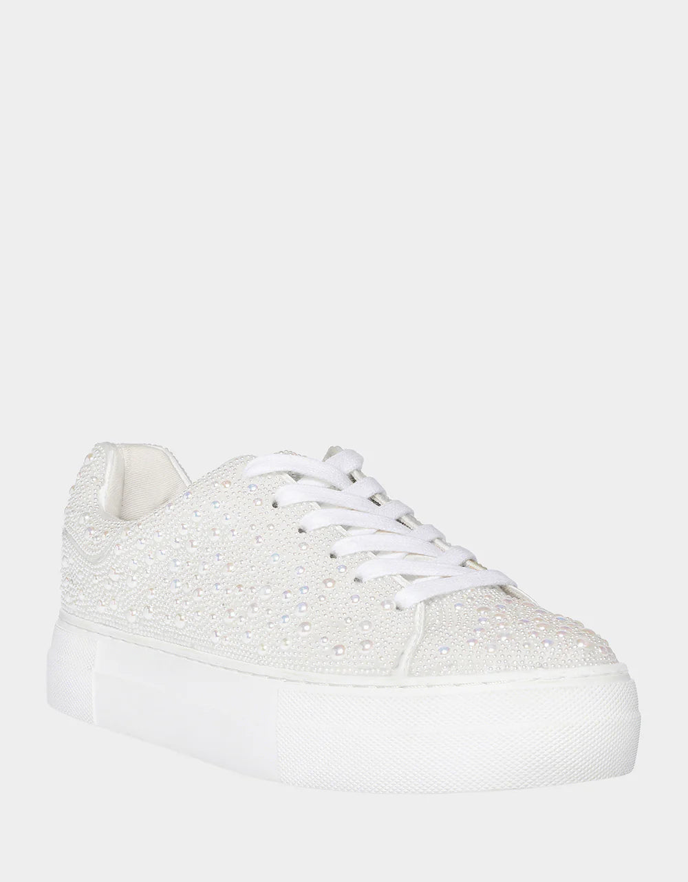 Sidney Sparkle Sneaker - Pearl by Betsy Johnson — alternate view
