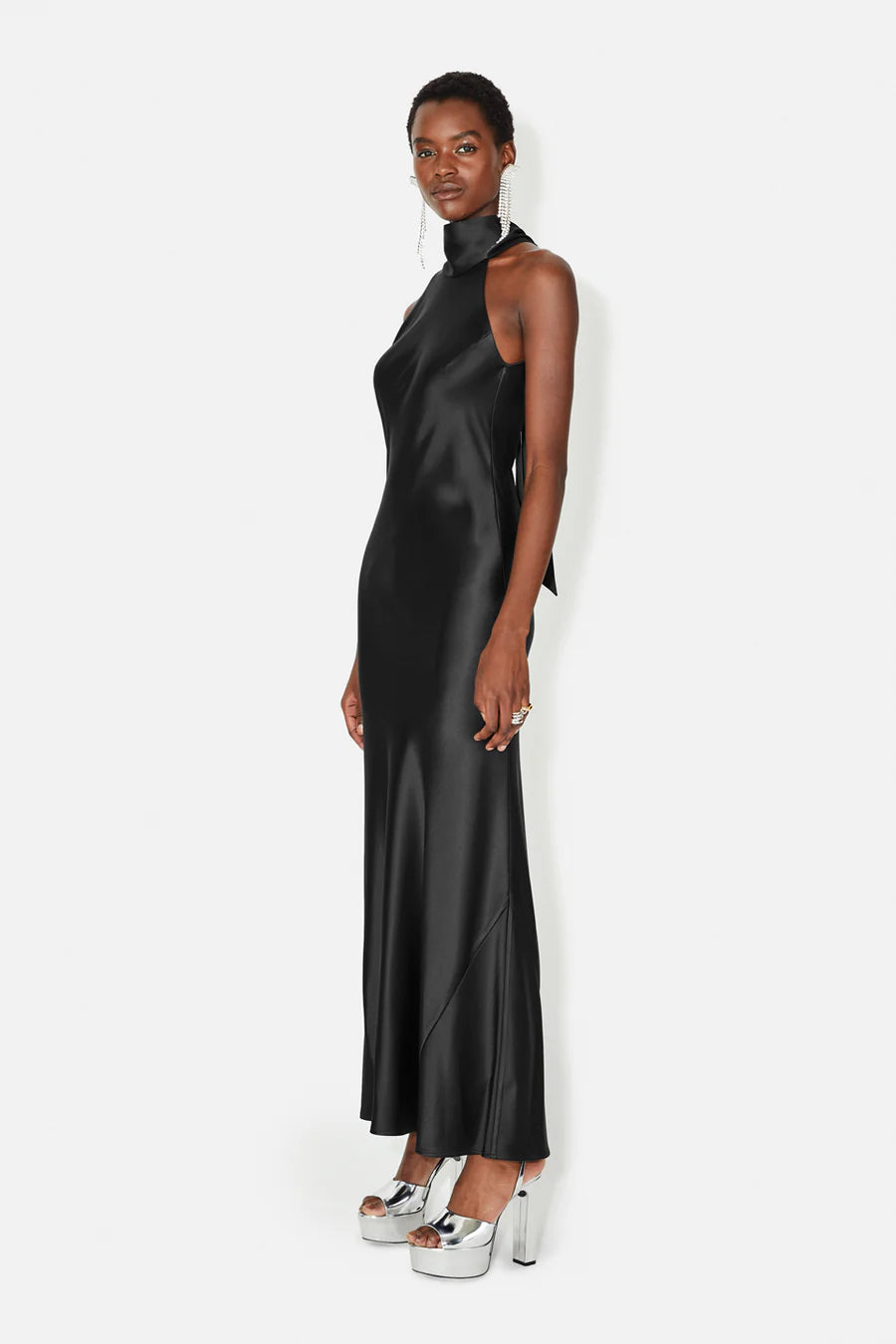 Sienna Dress - Black by Galvan London — view 3