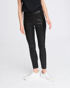 Simone Leather Pant - Black by Rag & Bone — view 4