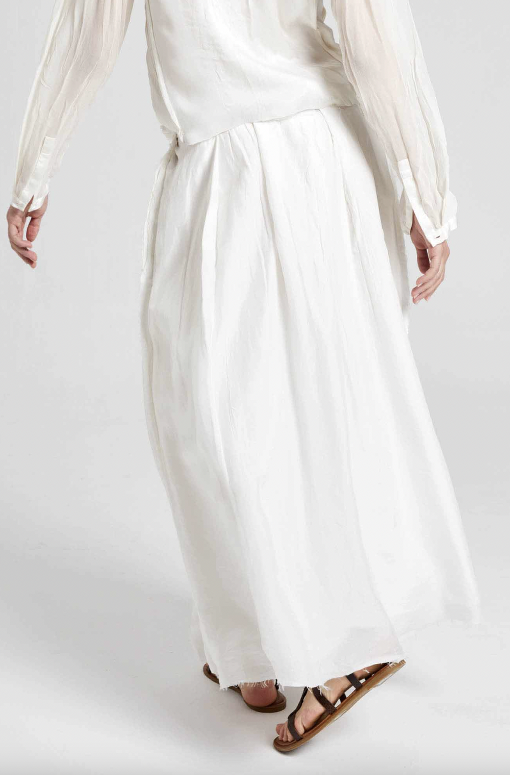 Long Silk Skirt - Original Off White by Umit Unal — view 3