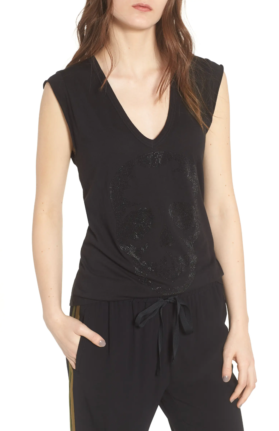 Brooklyn Skull Rhinestone Tee - Noir by Zadig & Voltaire | 25 South Boutiques