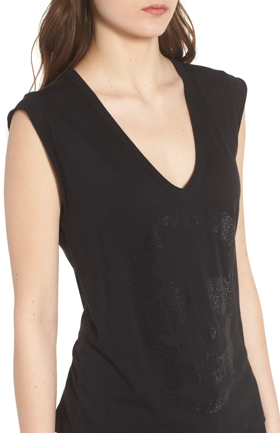 Brooklyn Skull Rhinestone Tee - Noir by Zadig & Voltaire — alternate view