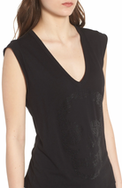 Brooklyn Skull Rhinestone Tee - Noir by Zadig & Voltaire — alternate view