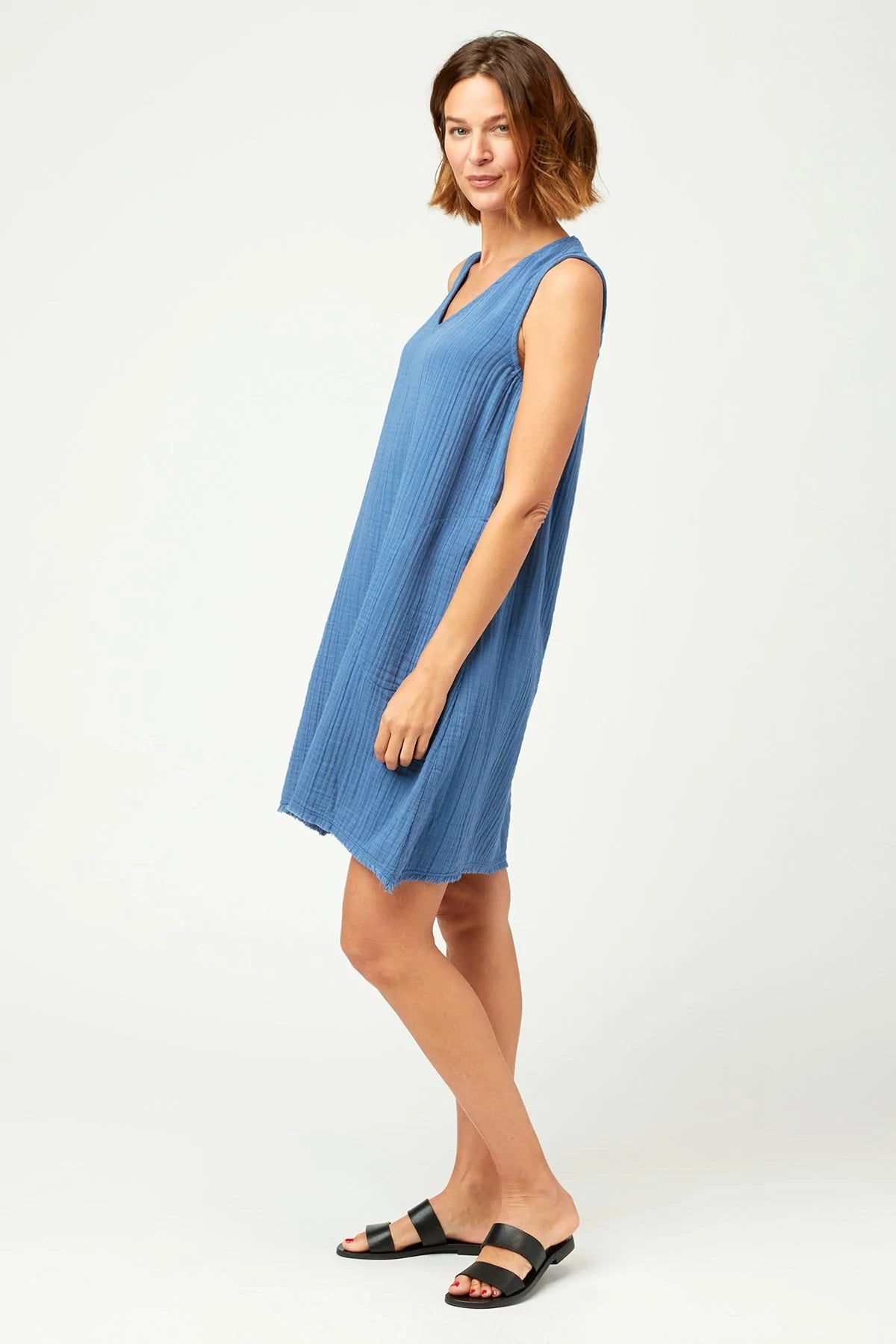 Mori Gauze Dress - Skydiver Pigment by XCVI — alternate view