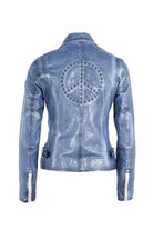 Maysie Peace Leather Jacket - Sky by Mauritius | 25 South Boutiques