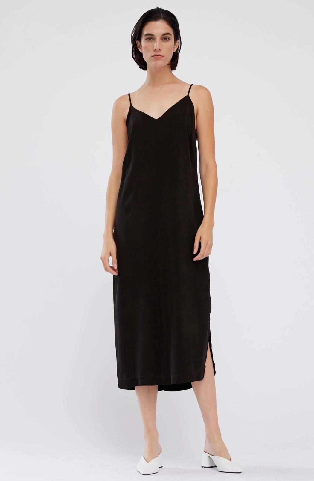 Cupro Slip Dress - Black by Stateside | 25 South Boutiques