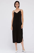 Cupro Slip Dress - Black by Stateside | 25 South Boutiques