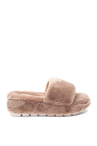 Willow Faux Fur Slides - Brown by J/Slides | 25 South Boutiques