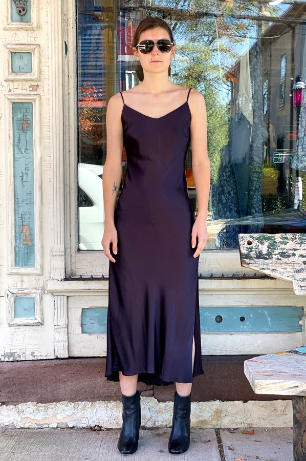 Winner Silky Chemise Dress - Java by LA Made — alternate view