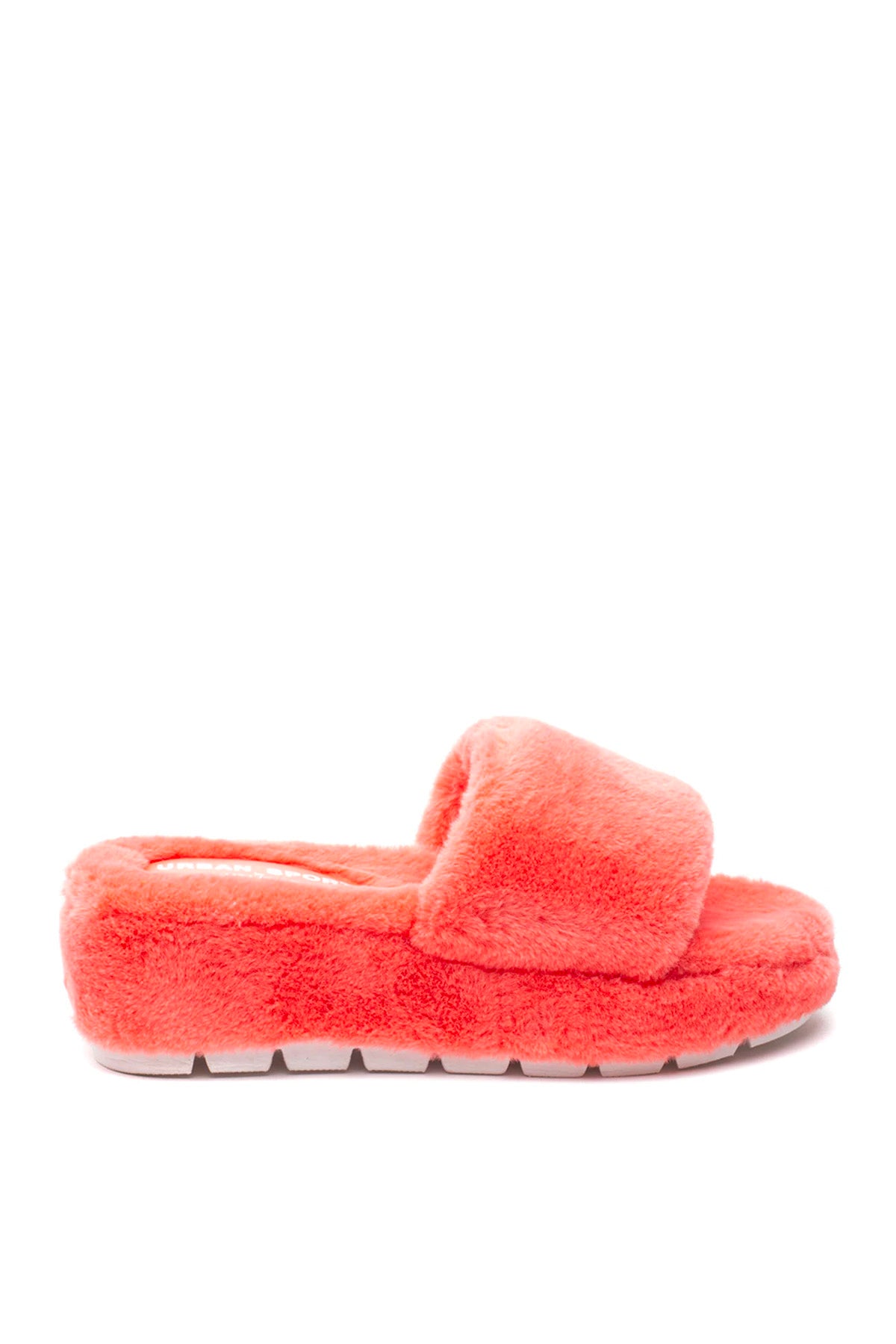 Willow Faux Fur Slides - Orange by J/Slides | 25 South Boutiques