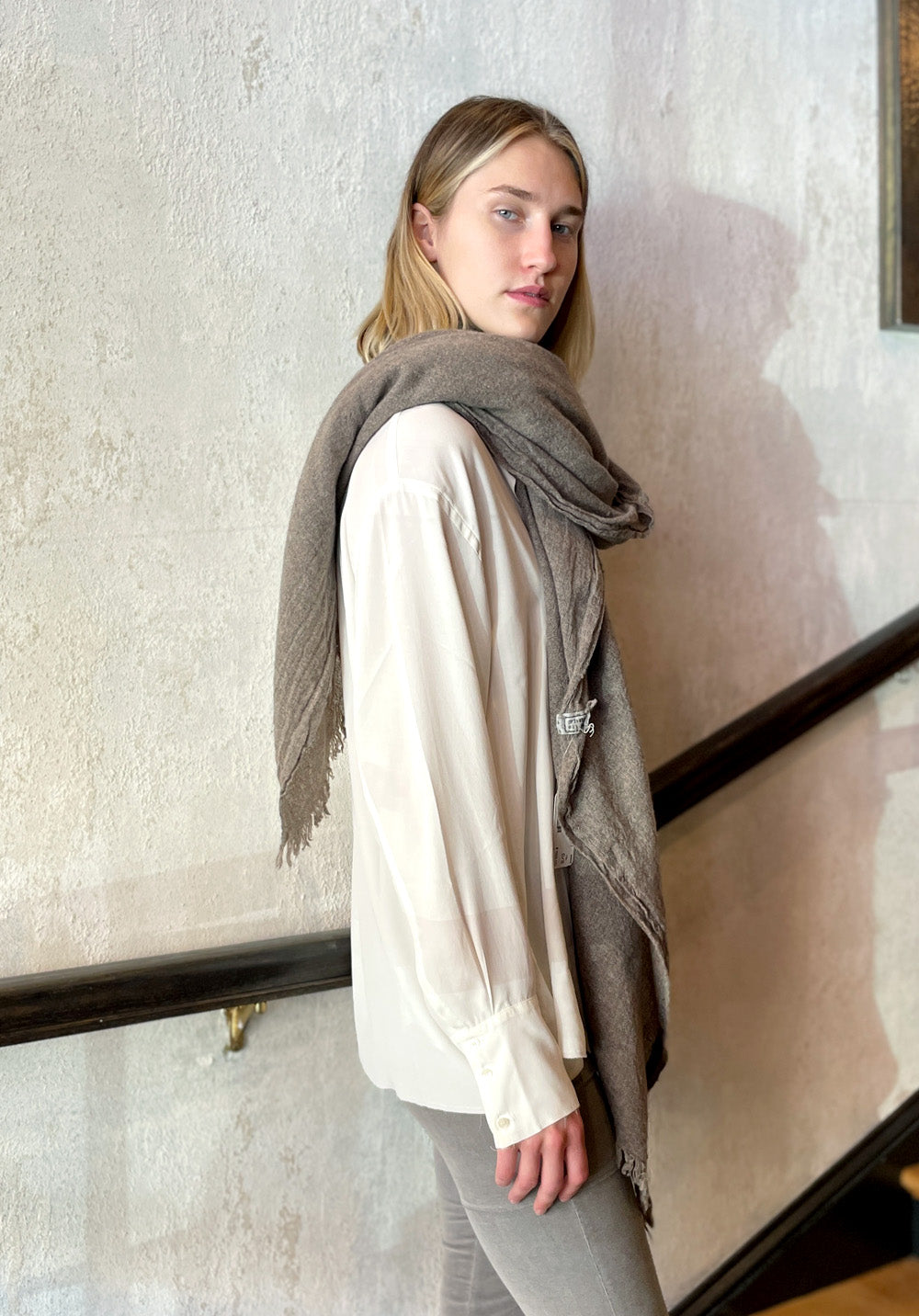 Slim Shawl - Brownish by Private 0204 — view 3