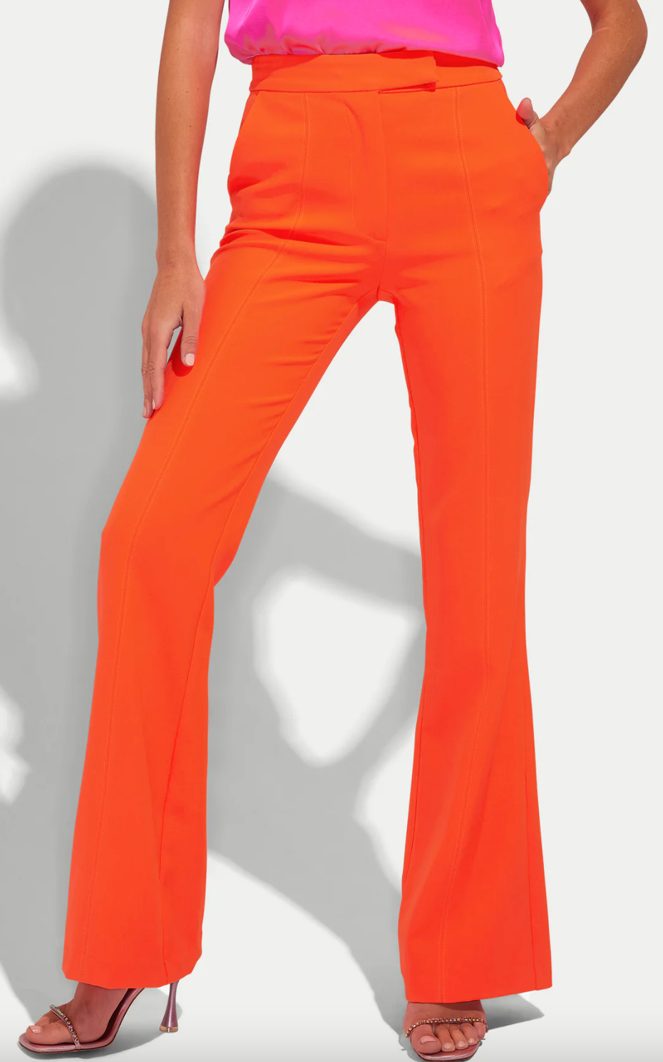 Lucca Crepe Pant - Papaya by Generation Love — alternate view