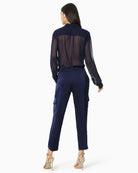 Satin Pocket Allyn Pant - Spring Navy by Ramy Brook — alternate view