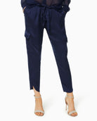 Satin Pocket Allyn Pant - Spring Navy by Ramy Brook — view 3
