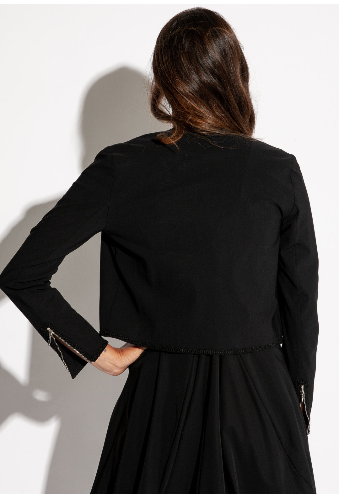 Short Jacket - Black by Indies — alternate view