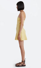 Cynthia Strapless Mini Dress - Straw by Bec & Bridge — view 4