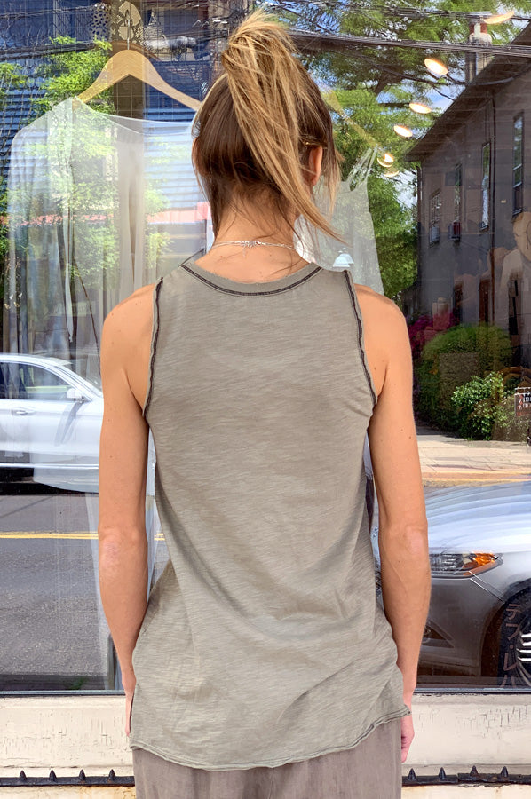 Strike Tank - Khaki by Unsweetened NY — alternate view
