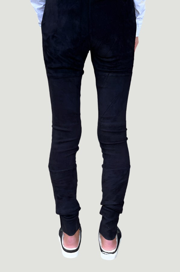 Suede Leggings - Black by Kristensen — view 3