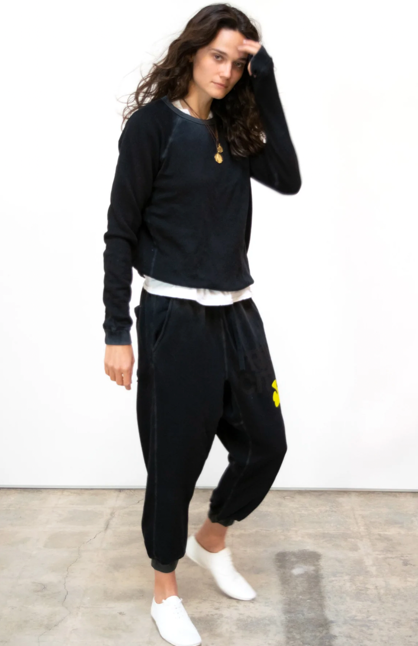 FreeCity Sunfade Vintage Pocket Sweatpant - Super Black Sunfade — view 3