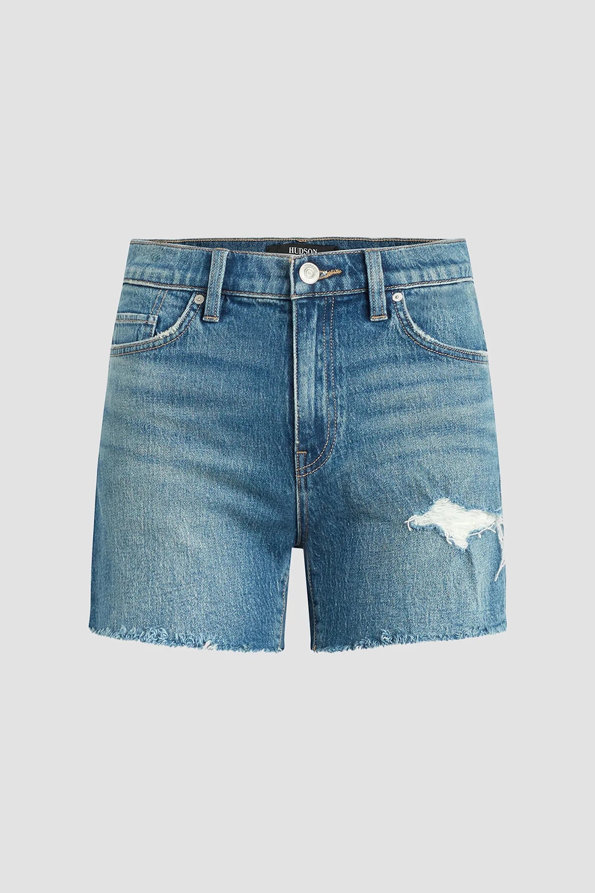Devon High Rise Boyfriend Shorts - Surf City by Hudson — view 6